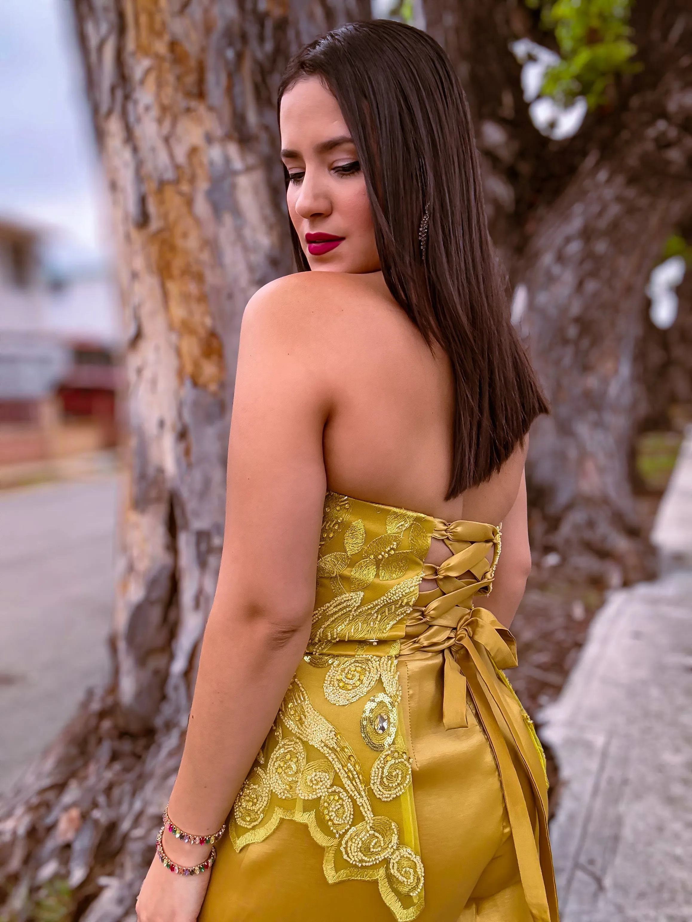 AME 265: Mustard Sequins Bustier