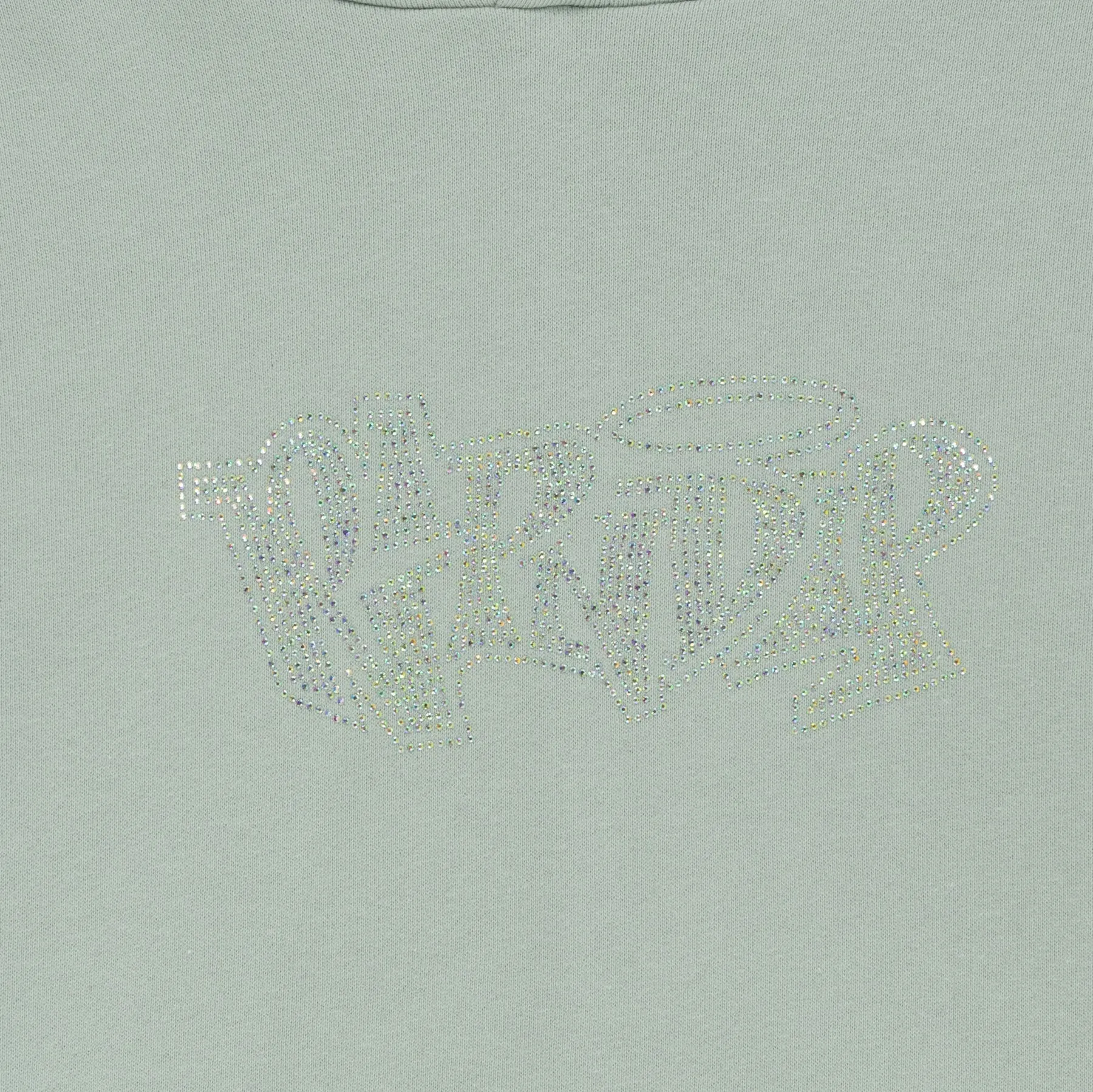 Angels Cropped Hoodie (Sage Grey)