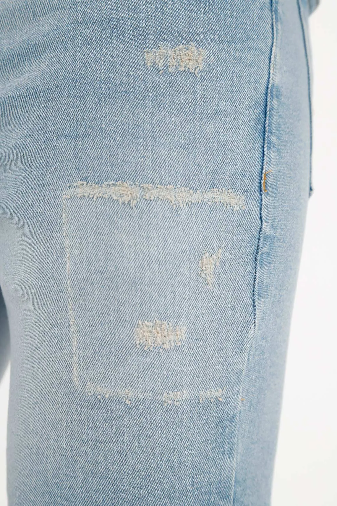 Bermuda azul cinco bolsillos para hombre