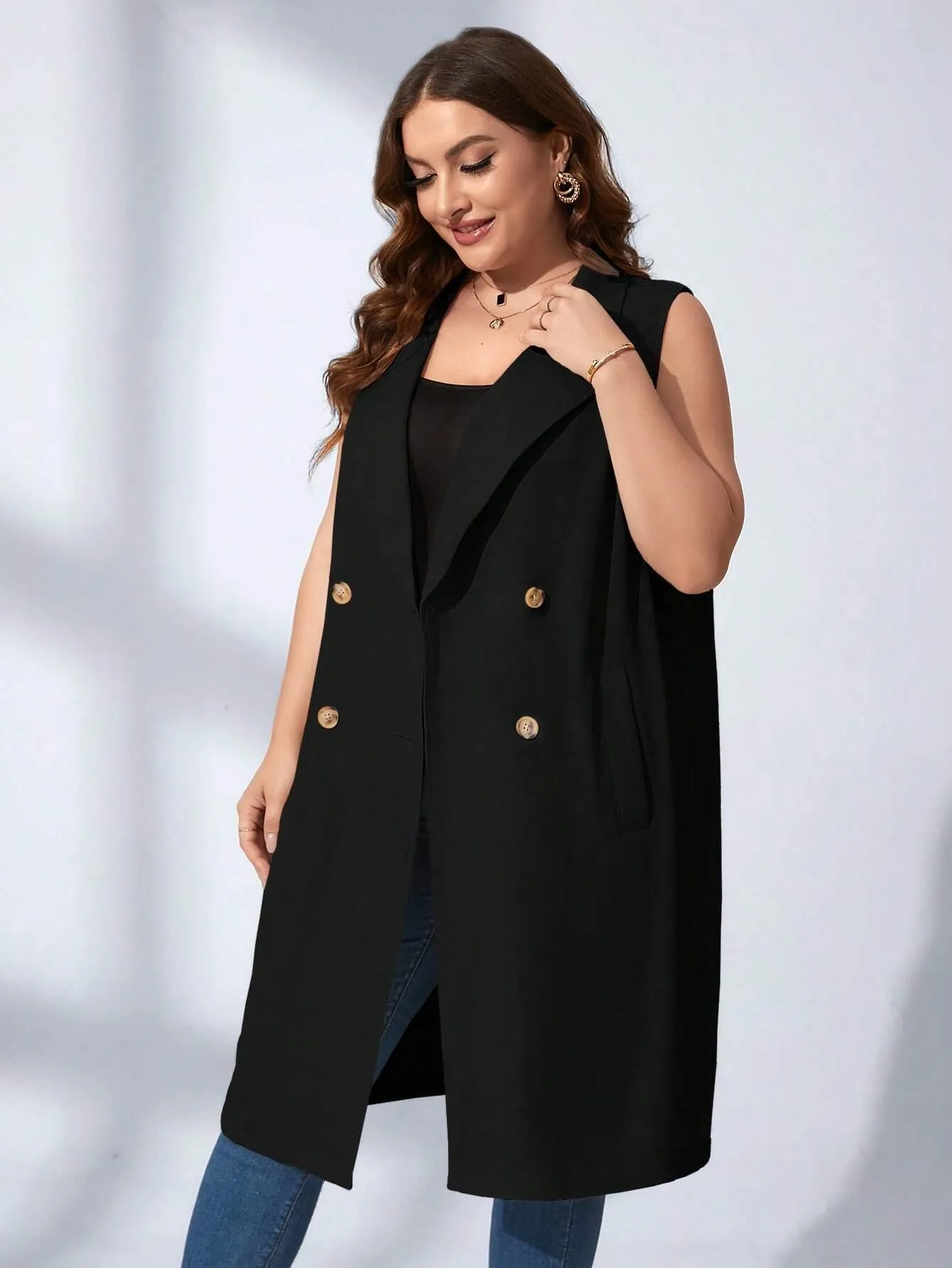 Blazer Transpassado Plus Size - Stefania