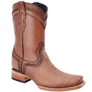 Botas de Armadillo Grabado Horma Hudson Cuadrada Color Miel WD-022