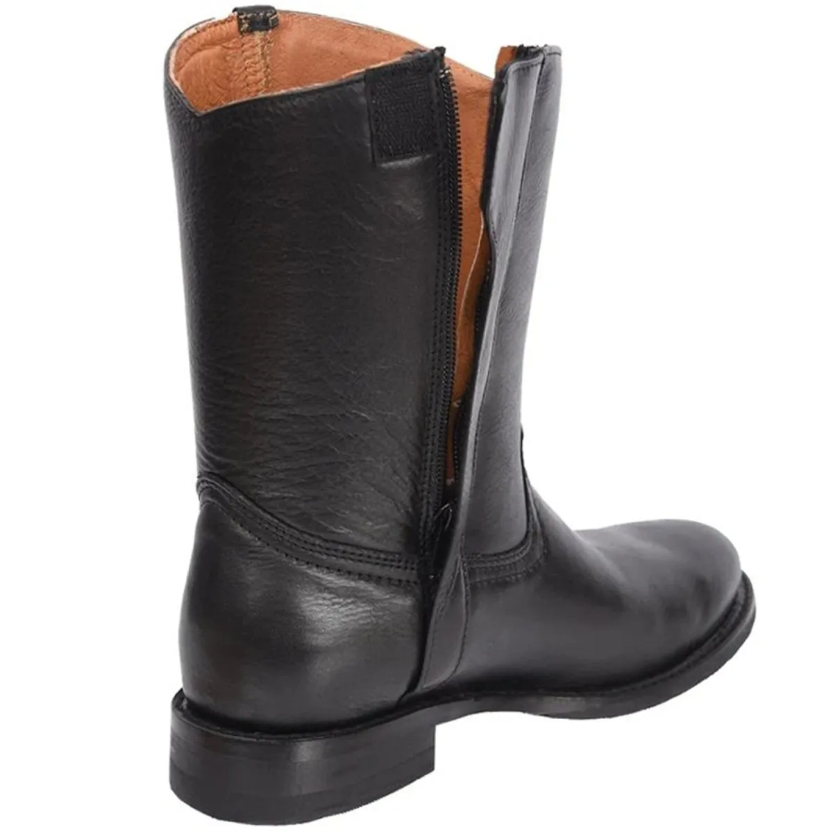 Botas de Cuero Original Horma Ropper Redonda Color Negro JB-SB1000
