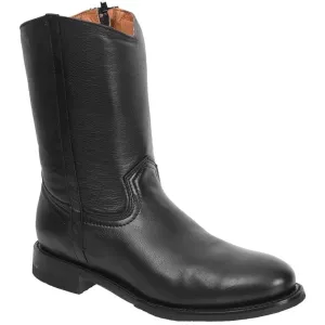 Botas de Cuero Original Horma Ropper Redonda Color Negro JB-SB1000