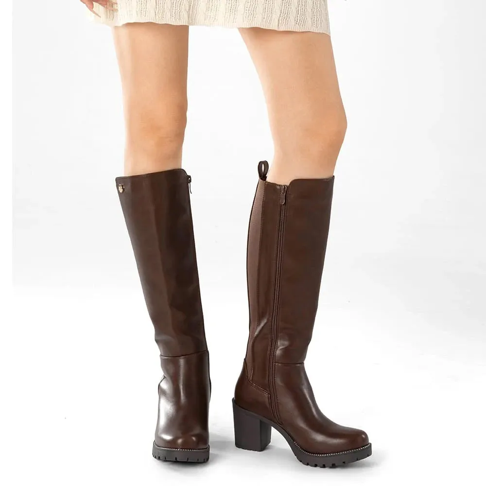 BOTAS TACO MUJER MARRON WEIDE ZS53