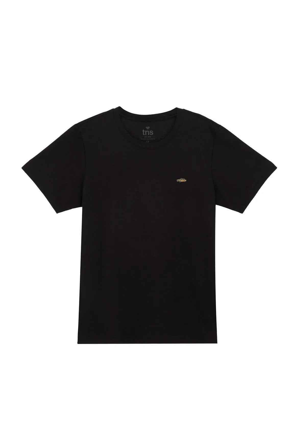 Camiseta negra básica de manga corta para hombre