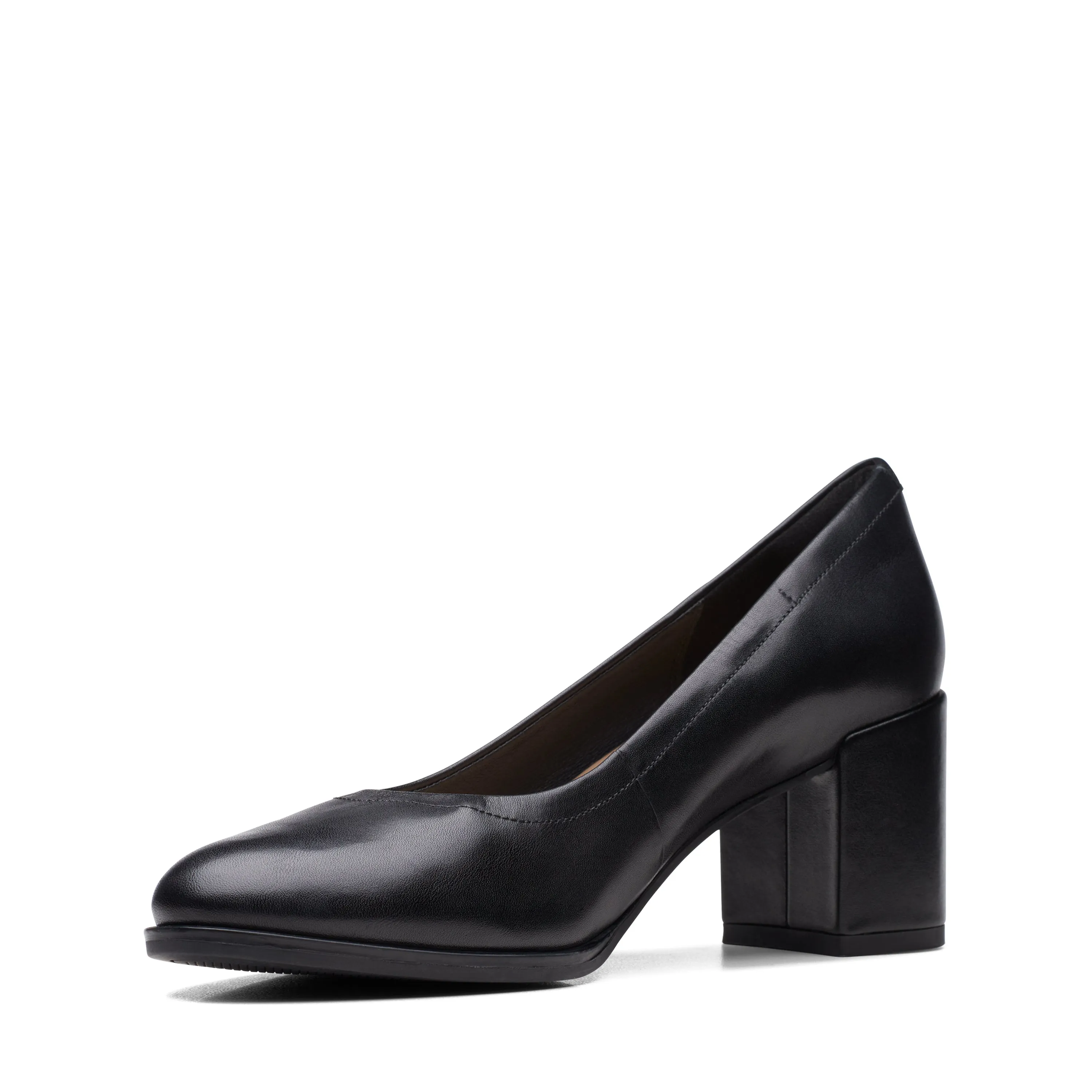 CLARKS | ZAPATOS DE VESTIR MUJER | FREVA55 COURT BLACK LEATHER | NEGRO