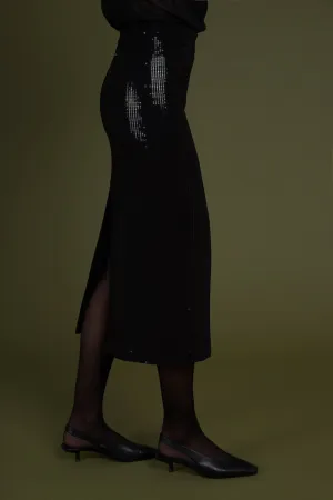Falda lentejuela negra