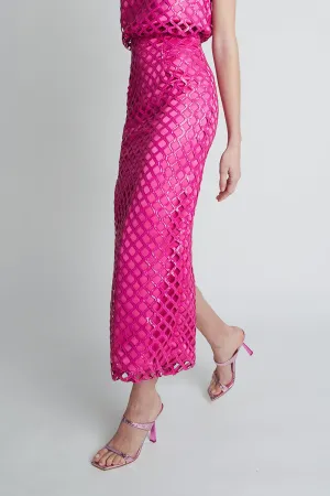 Falda tubo lentejuela fucsia