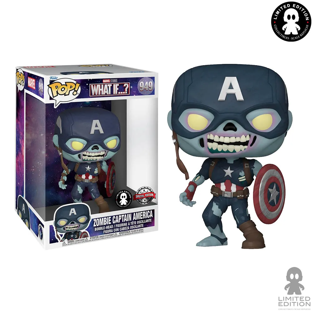 Funko Pop Captain America Zombie 949 10 Pulg (Exclusivo) Marvel What If…?