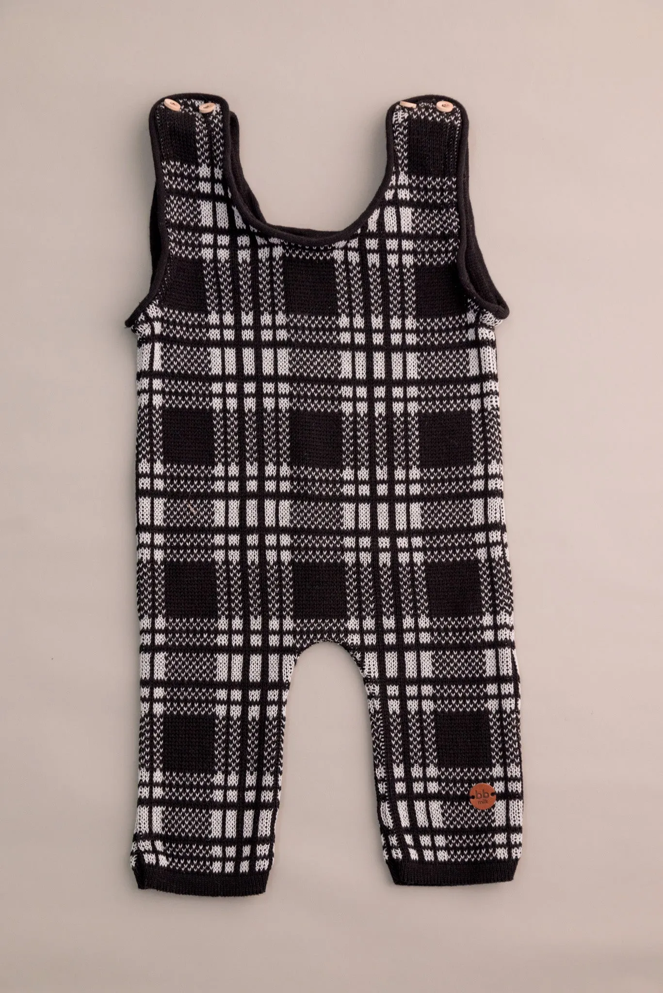 Jardineira Tricot Xadrez