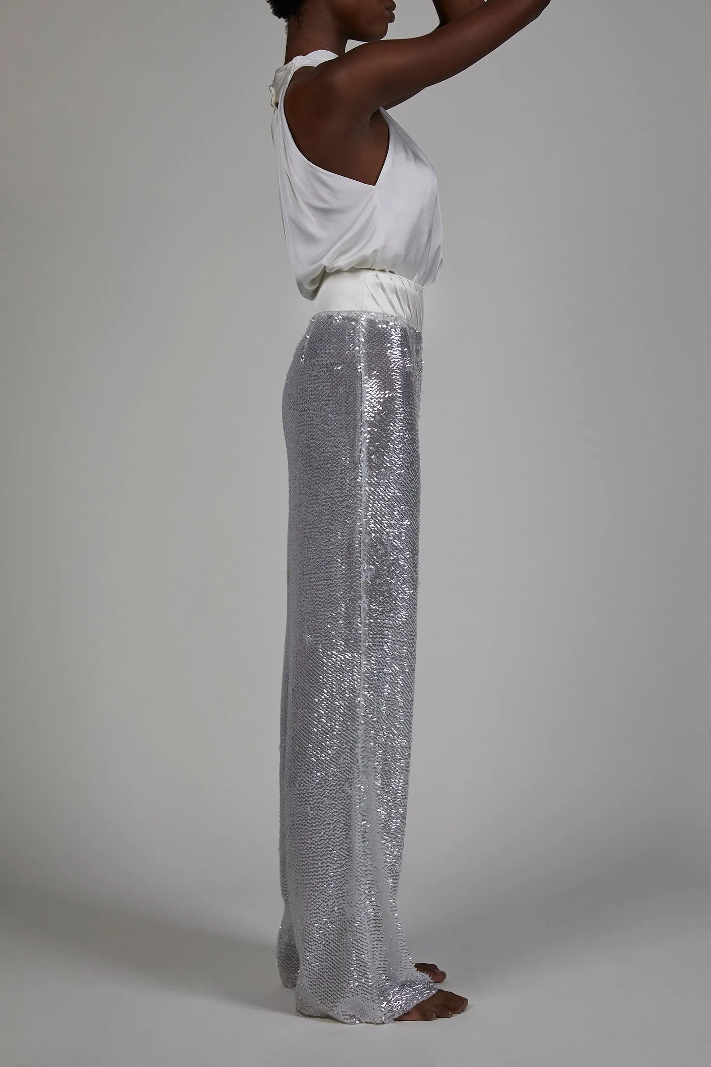PANTALÓN LENTEJUELAS BLANCO