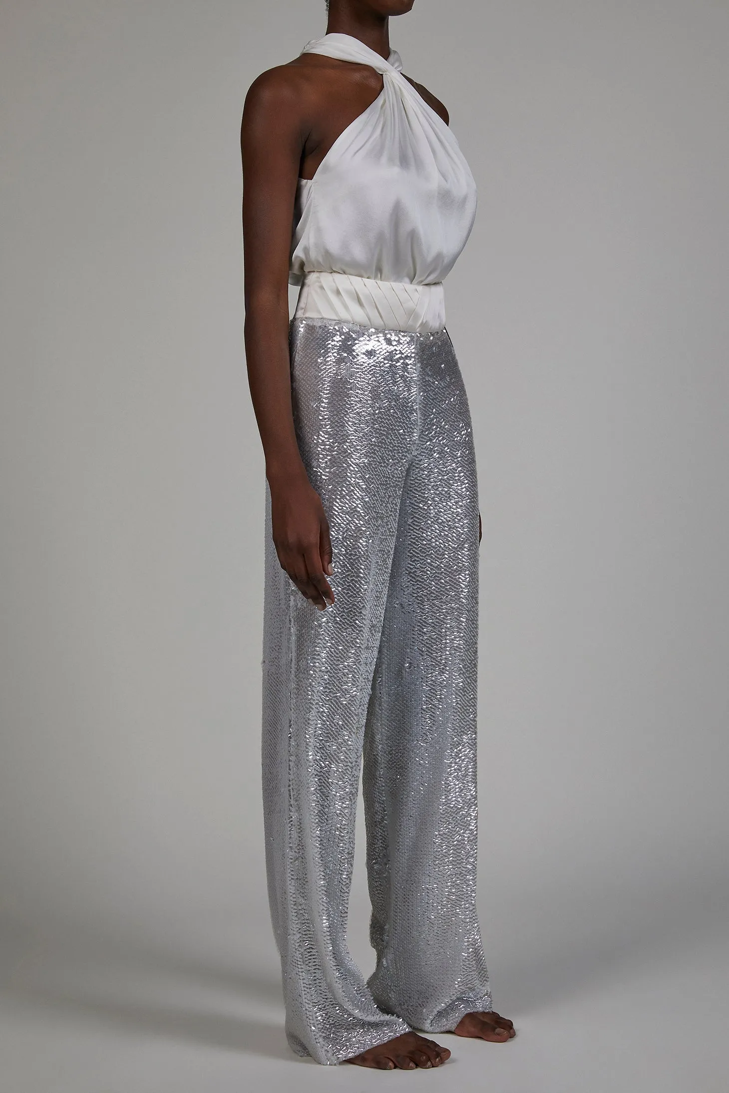 PANTALÓN LENTEJUELAS BLANCO