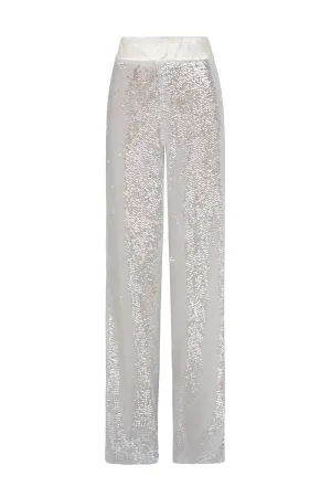 PANTALÓN LENTEJUELAS BLANCO