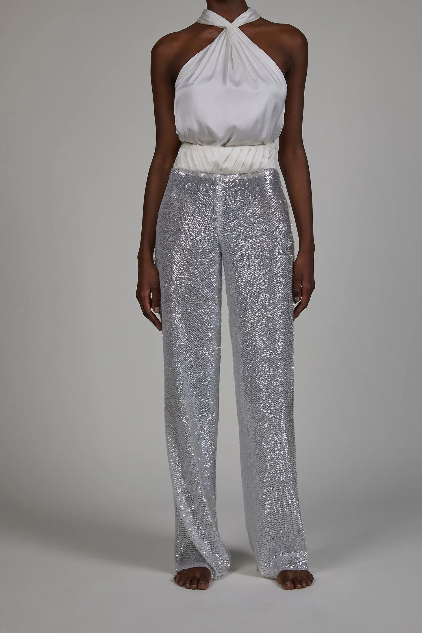 PANTALÓN LENTEJUELAS BLANCO