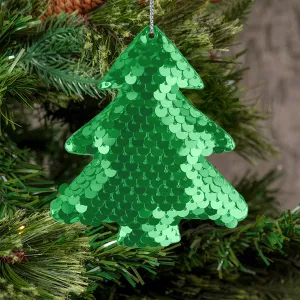 Árbol Navideño con Lentejuelas color Verde