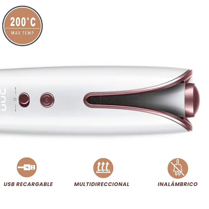 Rizador De Pelo Giratorio Automático Recargable Inalámbrico Pro | BronBeauty©