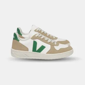 Veja Men's V-10 Chromefree Leather Extra White Emeraude Sahara