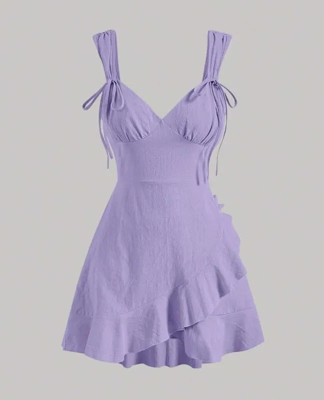 Vestido de Festa Curto Acinturado Decote V