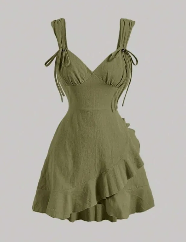 Vestido de Festa Curto Acinturado Decote V