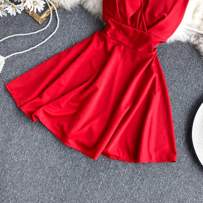 Vestido de Festa Curto c/Bojo Acinturado Alcinha