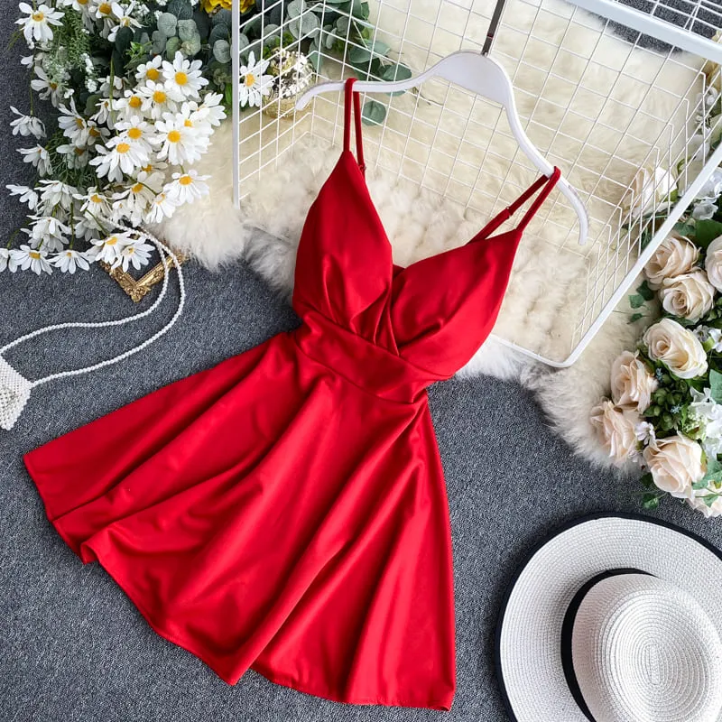 Vestido de Festa Curto c/Bojo Acinturado Alcinha