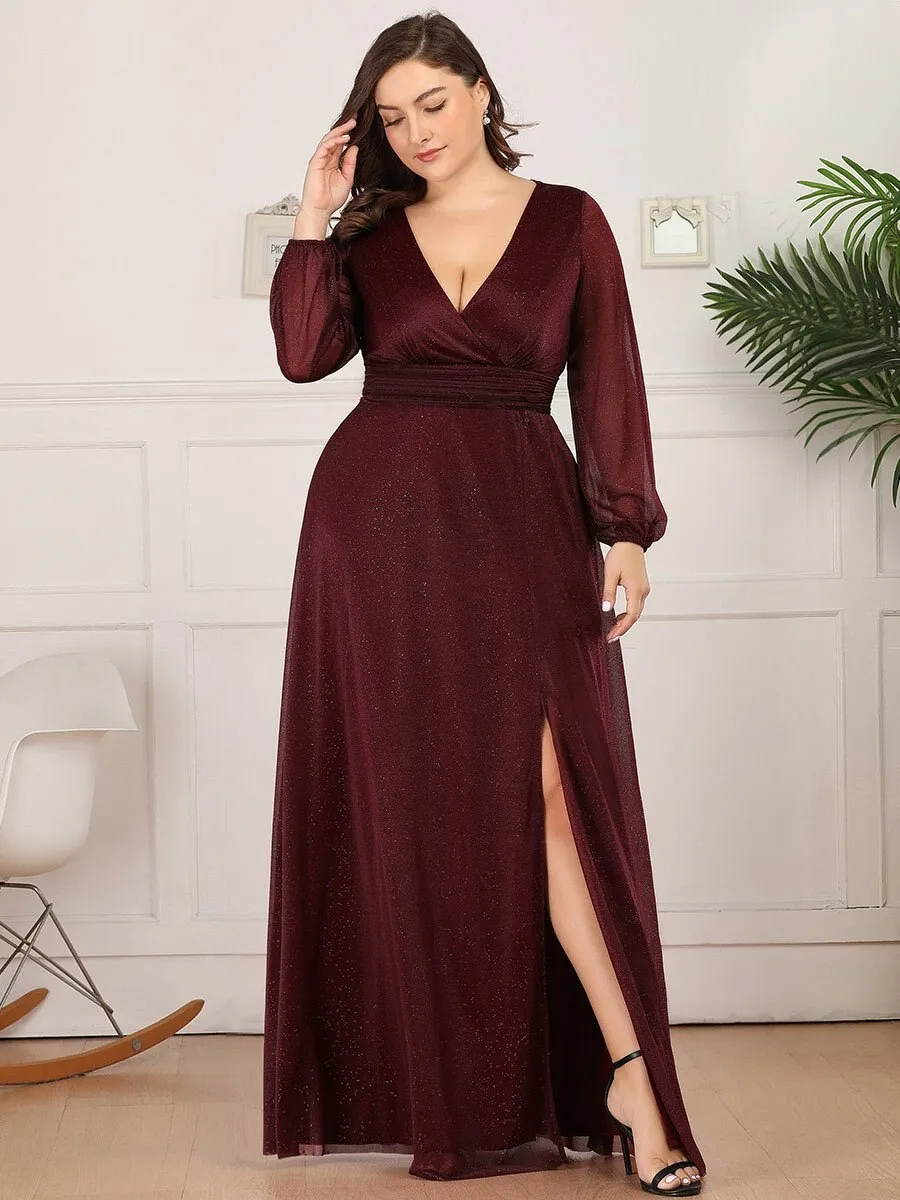 Vestido de Festa Longo com Tecido Especial Brilho (Pronta Entrega)