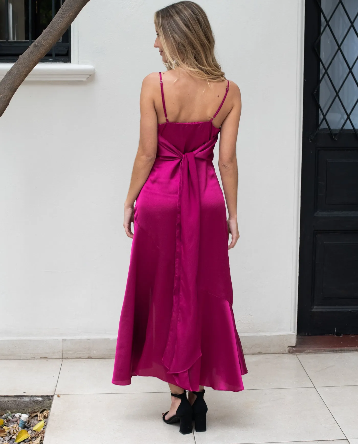 Vestido de Fiesta Largo Manuela Magenta