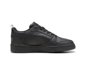 Zapatillas Puma Rebound V6 Cuero Cadete Mono Negro